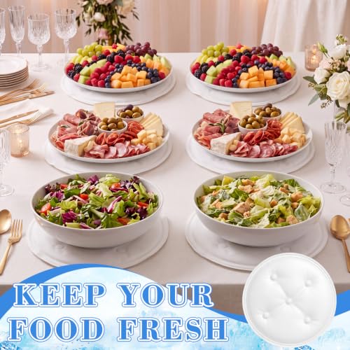 Image of LemonRoad 6 Pcs Cooling Mat for Food Buffet Table, 9x9inch Reusable Ice Mat