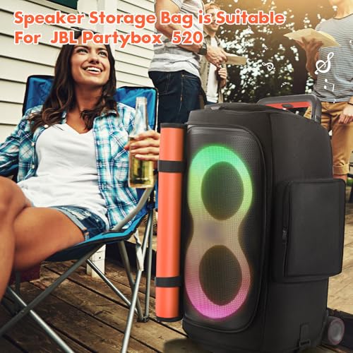 Speaker Case Compatible with JBL PartyBox 520,Portable Speaker Dust Cover Storage Bag Fits for JBL PartyBox 520 for Outdoor Travel,Cover Only