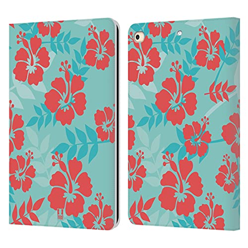 Étui portefeuille iPad 9.7 housse cuir protection hibiscius compatible tablette Apple 2017 2018