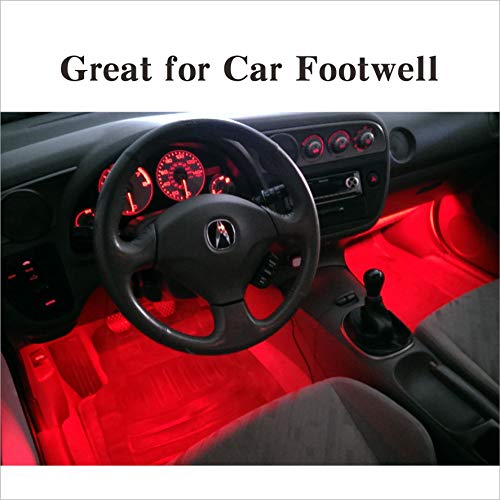 2Pcs 12Inch(30Cm) 5050 15Smd Led Strip Light For Car Motor Bike Boat Decoration Led Interior Exterior Lights Strip Flexible Waterproof 12V (Red) #TOP7