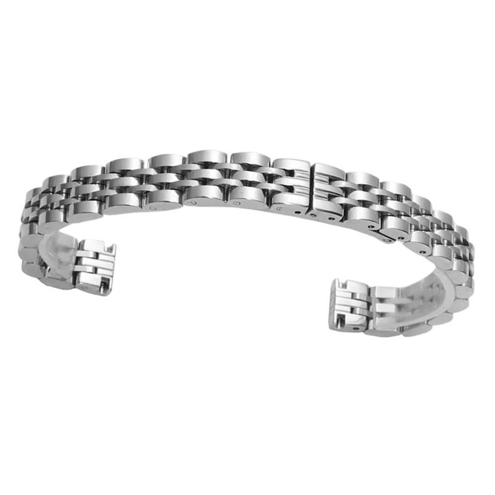 Cinturino universale per orologio Cinturino sportivo di ricambio unisex in acciaio inossidabile, cinturino in metallo, 10 mm, elegante e confortevole