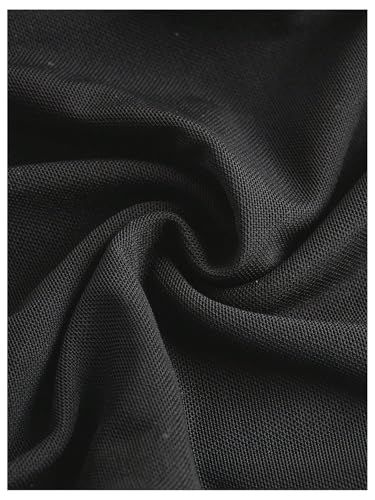 SweatyRocks Girl's Mesh Crop Top Square Neck Ruched Asymmetrical Bell Long Sleeve T Shirt4