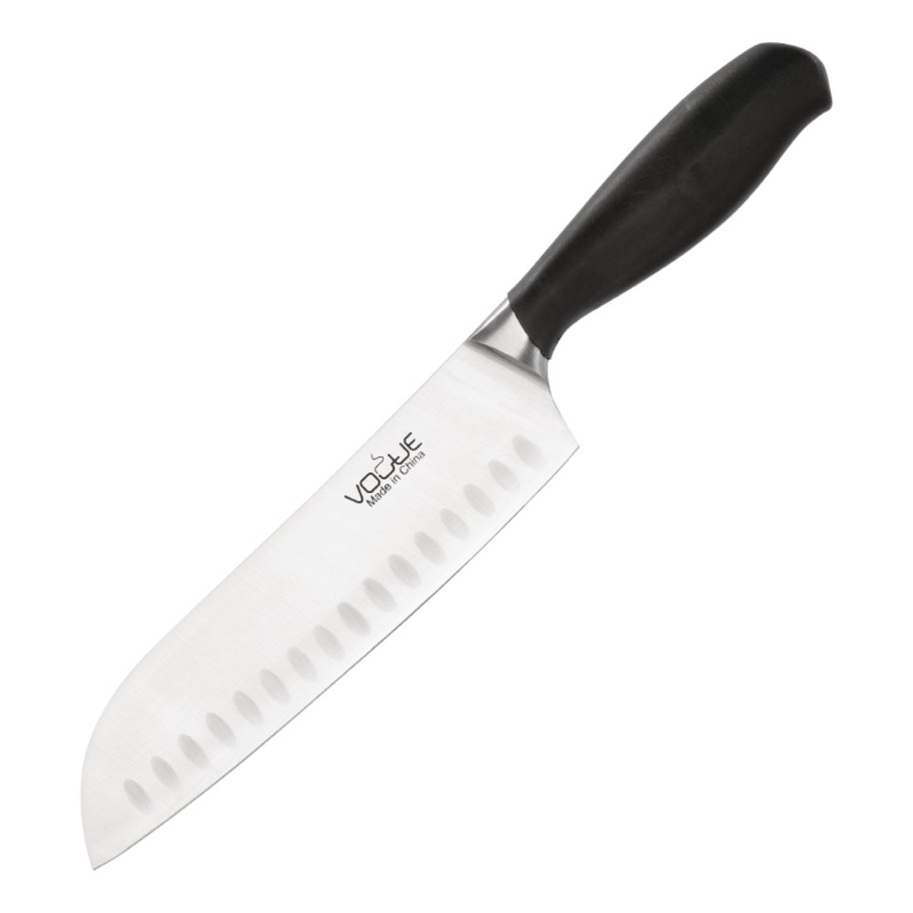 Vogue Soft Grip Santoku Knife St/St - 180mm 7"