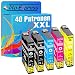Produktbild Tito-Express ProSerie 40er Farbset kompatibel mit Epson 27XL T2701XL-T2704XL mit 15ml Black & 14ml je Color XXL-Inhalt WF-3600 WF-3620DWF WF-3620WF WF-3640DTWF WF-7110DTW WF-7210 DTW