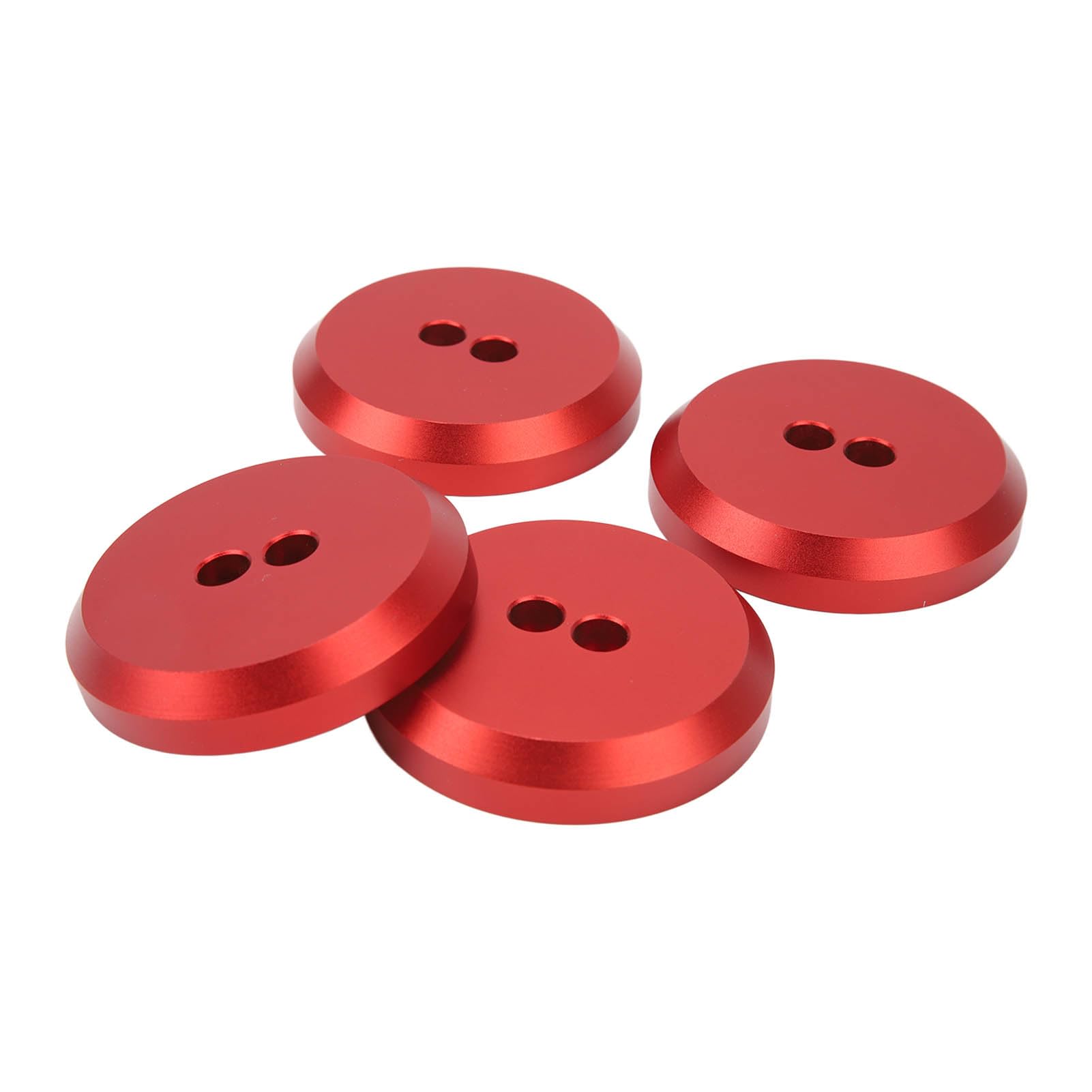 4 szt. Adapter do Podkładek Aluminiowa Podkładka Podłogowa Wymienna do 4 szt. Adapter Podkładek C6 C7 C8, Aluminiowa Podkładka Podłogowa Wymiany, Czerwony Krążek Bezpiecznego Podnoszenia