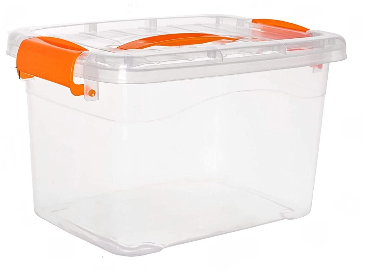 SELECTO Besto 15 LTR Clear Plastic Storage Box With Lid | For Clothes, Toys, Books, Snacks, Shoes and Grocery Storage Box (15 LTR)