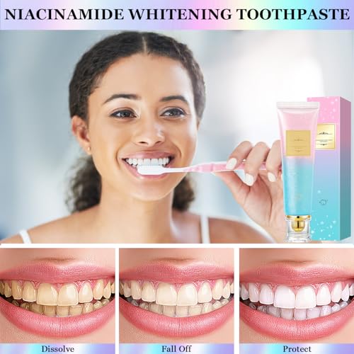 Image of 2Pcs Acssart Radiant Whitening Toothpaste,Niacinamide Whitening Toothpaste,Easilyous Bright Whiteing toothpastes,Nicotinamide Dazzling White,Removal Tooth Stains,Fresh Breath