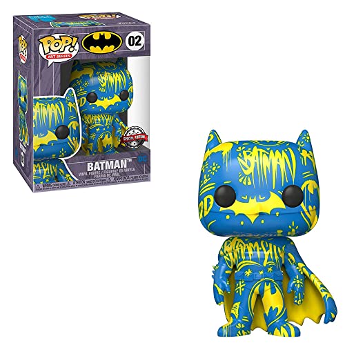 Funko Pop! Art Series: Dc Comics #02 - Batman [Blue &Amp; Yellow] Artist Series Exclusive With Hard Stack Pop! Protector
