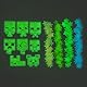 Minecraft Wandaufkleber, leuchtet im Dunkeln, für Kinderzimmer, Wiederverwendbare Dekorationen, Spielzimmer und Schlafzimmer, Gaming-Dekor und Geschenk Paladone, Eine Größe
