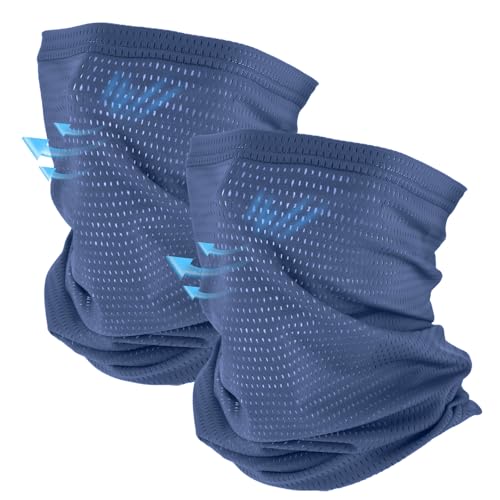 Image of Geyoga 2 /4 Pack Cooling Neck Gaiter Summer Breathable Balaclava Face Mask with Mesh Holes UV Protection Sun Scarf Men Women