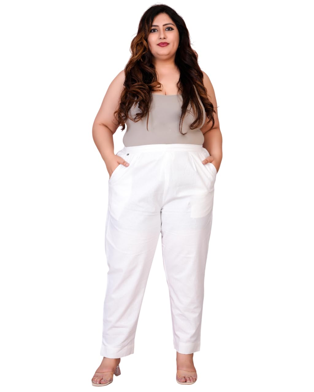 d k w Women’s Cotton Pants – Comfortable & Breathable Casual Trousers for All-Day Wear| Pure Cotton Fabric| Plus Size-picture-18