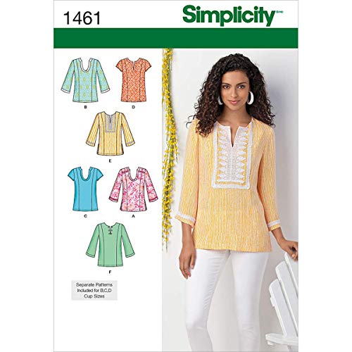 Simplicity 1461 Women's Top Collection Sewing Patterns, Sizes 20W-28W