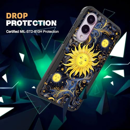 ZQLPLZR Magnetic for Galaxy S25 Edge Case,[Compatible with MagSafe] [Military Grade Drop Protection] Heavy Duty Shockproof Phone Case for Samsung Galaxy S25 Edge 2025,Sun Moon Stars - image 2