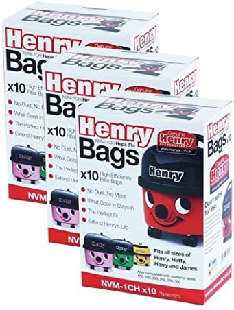 NVM-1CH Numatic Henry Cleaner Bags - 3 Boxes (Pack of 30)
