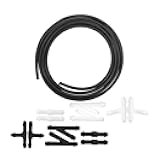 Osilly Windshield Washer Hose Kit, 4 Meter Wash Fluid Tubing with 12 Pcs Hose Connectors, Compatible with Most Car Water Nozzles Installation, Universal Auto Replacement Parts