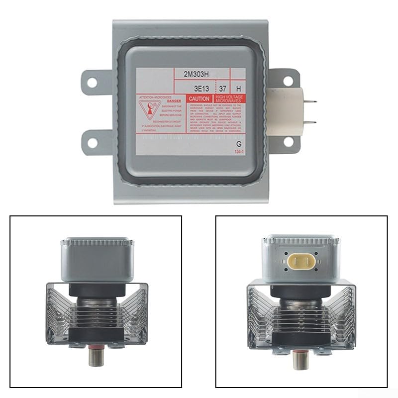 Magnetrón de microondas con placa base larga, modelo 2M303H, que ofrece un funcionamiento confiable refrigerado por aire a 1080W