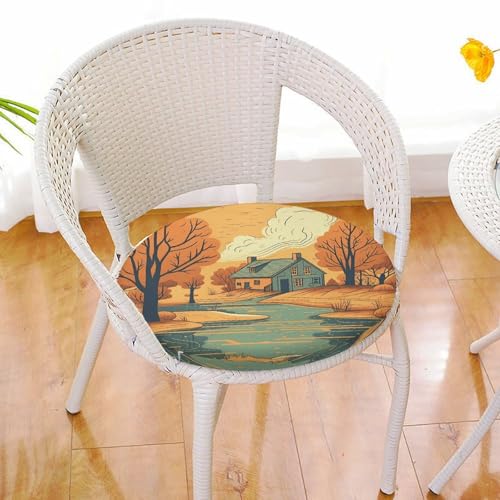 Coussin de chaise rond respirant solide finitions haut de gamme - 7