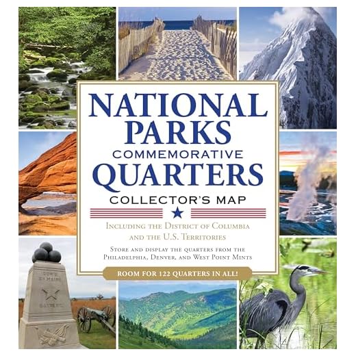 National Parks Commemorative Quarters Collector's Map 2010-2021 (includes both mints, plus the rare West Point quarter release!)
