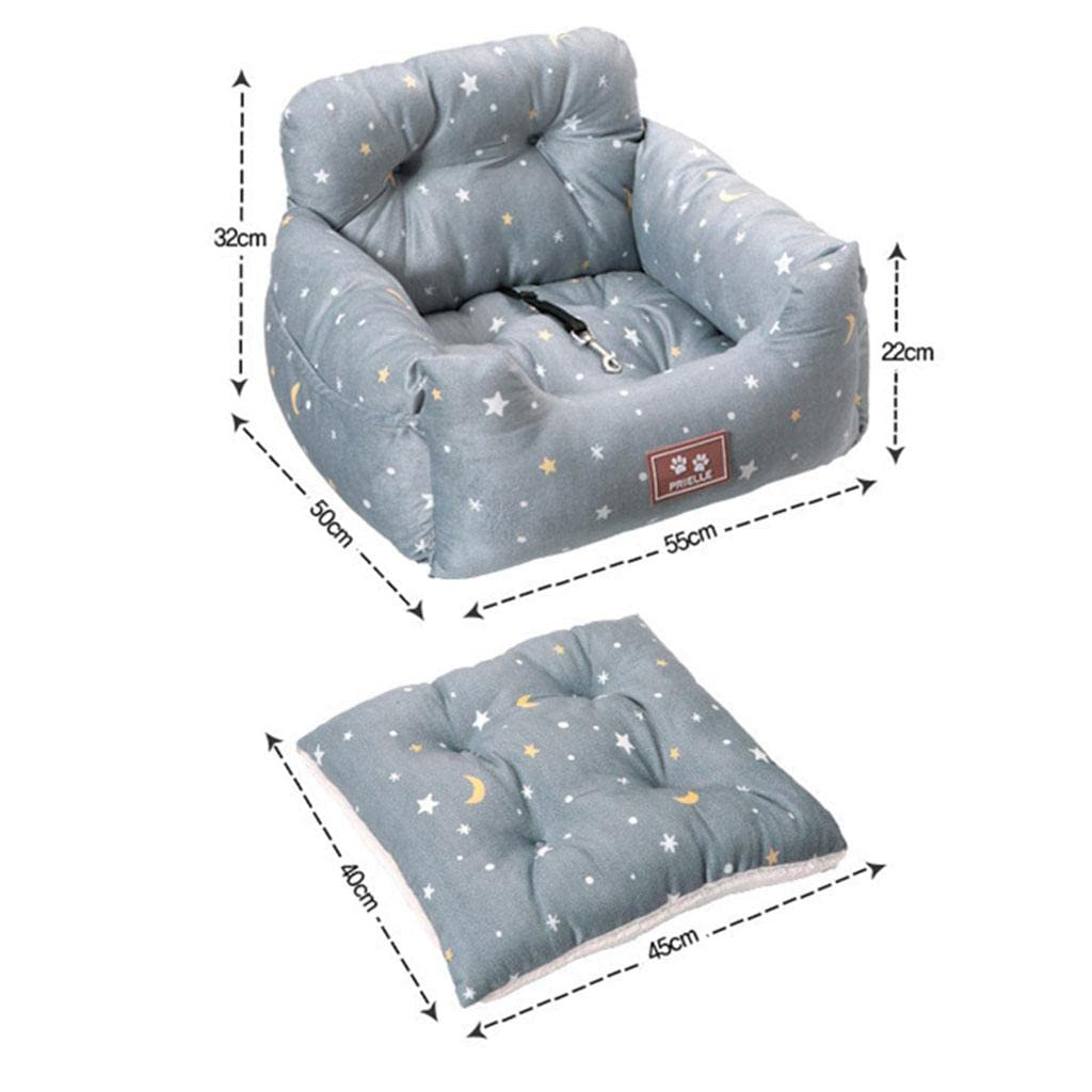 Asiento para Mascotas Cubreasiento Antideslizante Cama Transportadora Colchón Nido con Correa Segura Adecuado para Uso en Automóvil Y Casa