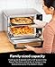 Ninja DCT401 12-in-1 Double Oven with FlexDoor, FlavorSeal & Smart Finish, Rapid Top Convection and Air Fry Bottom , Bake, Roast, Toast, Air Fry, Pizza and More, Stainless Steel