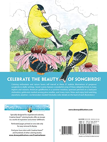Creative Haven Glorious Songbirds Coloring Book
