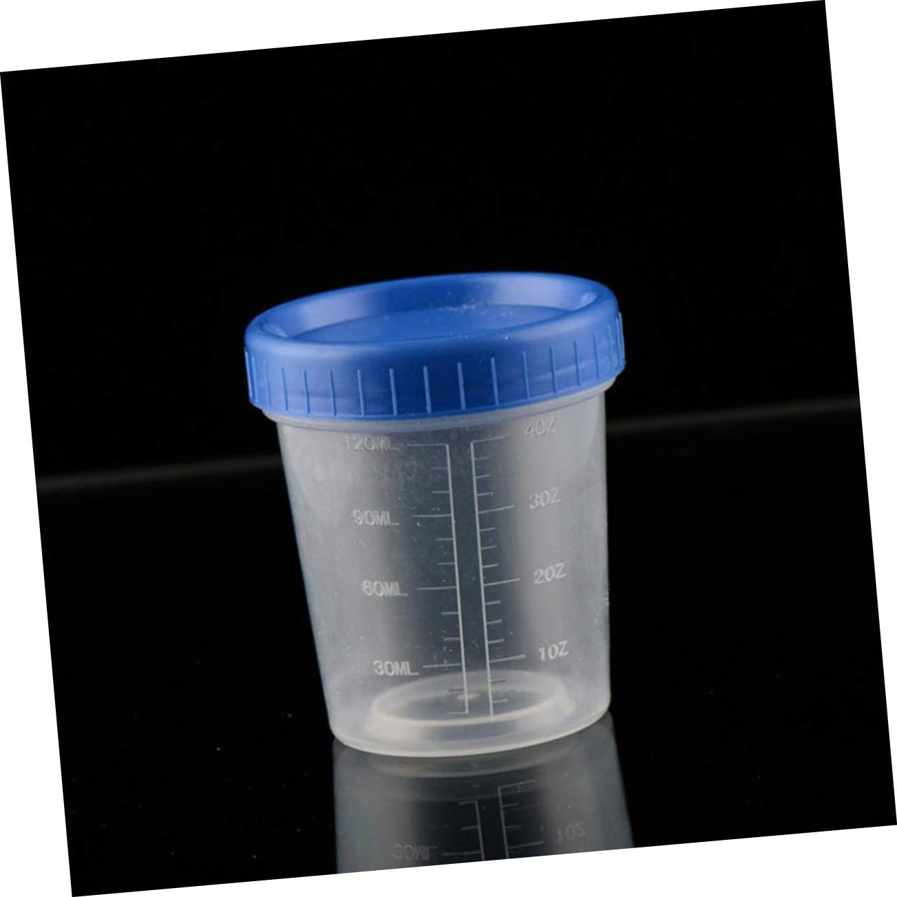 Alipis Misurino Graduato da Laboratorio in PP da 120 Ml Coperchio a Vite e Tenuta Ermetica per Campioni Liquidi e Istologia