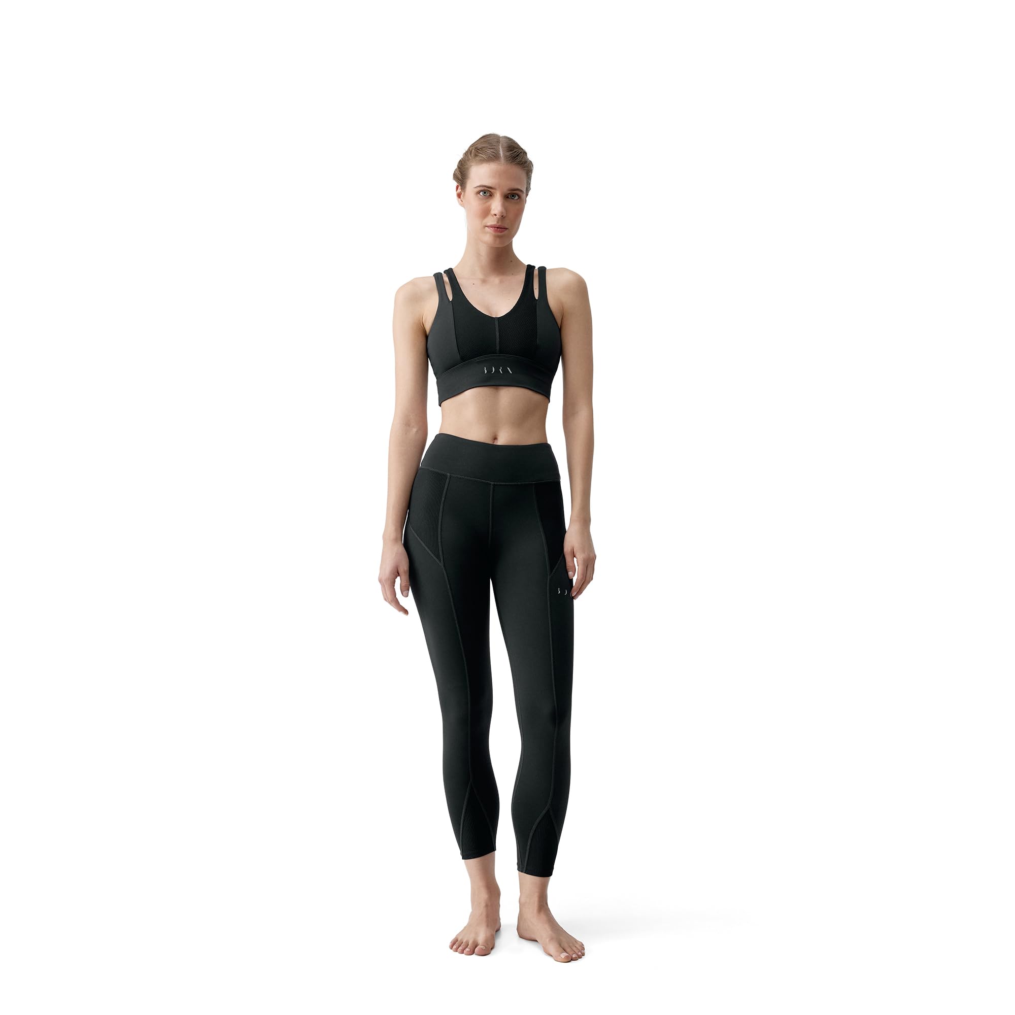 Born Reka Leggings da donna a vita intera, per allenamento, corsa, allenamento, allenamento Atleisure, leggings a vita media