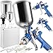 Produktbild tectake® HVLP Lackierpistolen Set, 0,8/1,3/1,7mm Düse, inkl. Alukoffer - Verschiedene Modelle & Sets - (Set 400495)