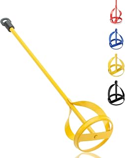 Bates- Paint Mixer, 1 to 3 Gallon Buckets, Yellow Mud Mixer, Paint Stirrer for Drill, Paint Mixer for Drill, Drill Mixer Attachment, Paint Mixer Drill Attachment, Drill Paint Mixer, Paint Stirrers