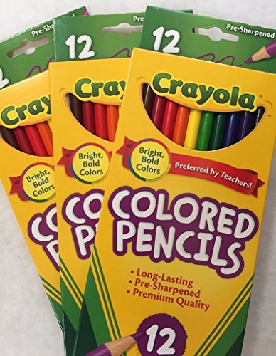 Crayola Long Assorted Colored Pencils bundled by Maven Gifts- pack of 24