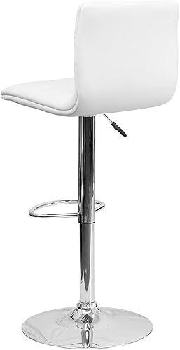 Miniatura 80 de Flash Funiture silla de bar ajustable con base cromada, Vinilo, Negro Negro -,Blanco,Marrón,Borgoña,Verde,Gris,Naranja,Púrpura,Rojo