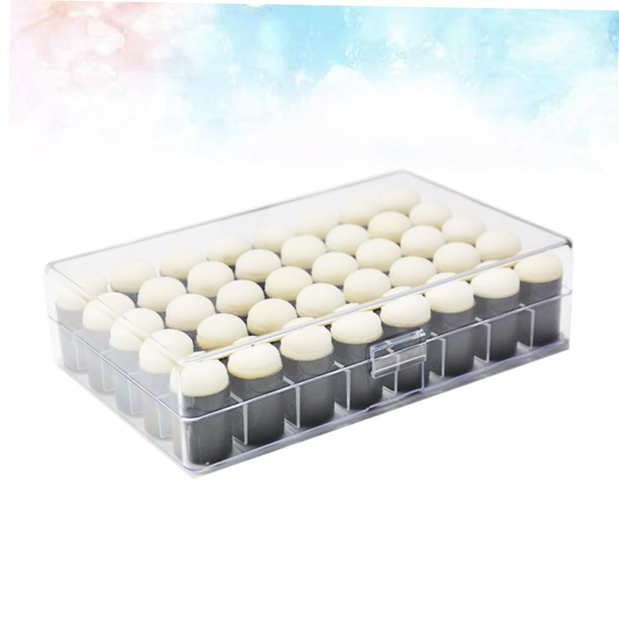 Cuscinetto per Timbri per Ragazzo Ragazza 40 Pezzi Nero per DIY | Spugna in Plastica Leggera, Set per Craft e Finger Stamping, Uso Timbri Personalizzati