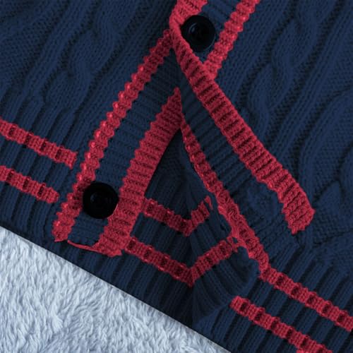 Toddler Kids V Neck Cardigan Sweater Boys Girls Ribbed Knit Long Sleeve Button School 𝗨niform Toddler Girl Outfit3