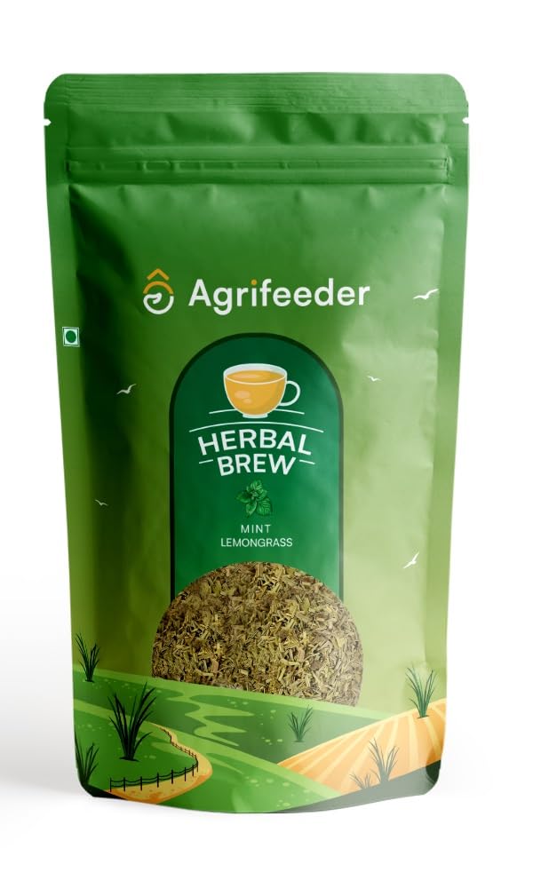 Agrifeeder Lemongrass Tea - Mint Flavour | 50g pouch | Cold Relief | Improve Digestion | Detoxification | Regularise Sleep Pattern | Maintain Blood pressure | Immunity booster (B0CTG3639F) Amazon Price History, Amazon Price Tracker