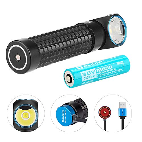 OLIGHT Perun Lampe de Poche Frontale Lampe Torche LED Fontale Puissante Puissance 2000 Lumens Distance Max 120 Mètres Torche Frontale LED avec 18650 Batterie Spécifique 3500mAh (Bandeau Non Fourni)