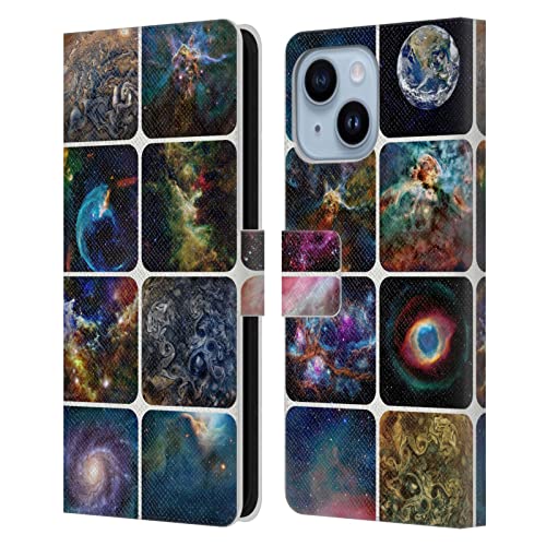 Housse espace étui portefeuille en cuir iPhone 14 Plus voyage