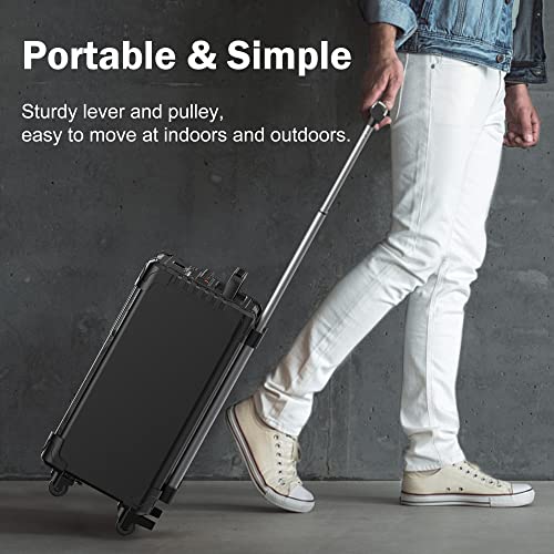 Jyx Karaoke Machine With 2 Wireless Microphones,Bluetooth Pa System With 10'' Subwoofer,Vocal Cut,Sound Effects,Led Lights,Treble/Bass Adjustment,Support Tws/Rec/Usb/Sd/Aux-In For Party,Livestream #TOP6