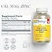 SOLARAY Calcium Magnesium Zinc Supplement - with Calcium 1000mg, Magnesium 500mg - Bone Health, Muscle Function, Heart Health and Immune Support - Vegan, 60 Day Guarantee, 68 Servings, 275 VegCaps