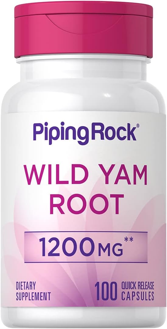 Piping Rock Wild Yam Root Capsules | 100 Count | Extract Supplement | Gluten Free, Non-GMO