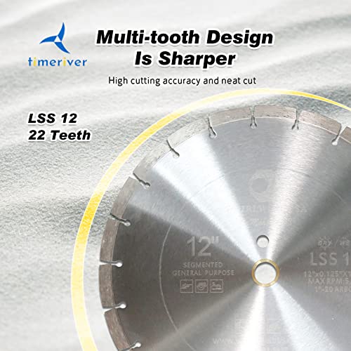 Masonry Blade 12 Inch, Dry Or Wet Timeriver Diamond Saw Blades 12 Inch, Hot Pressing Process, High Durability, 12 Concrete Saw Blade, Retaining Wall, Granite, Marble, Concrete.… #TOP5