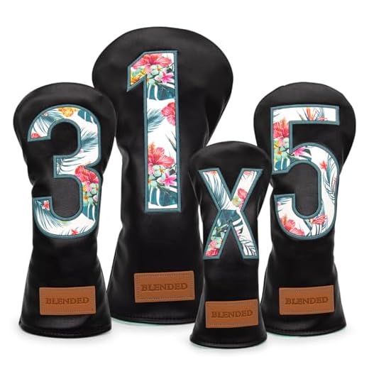 BAIRBRE Golf Club Covers Black Putter Cover Driver Covers Fairway Wood Headcover Hybrid Covers 3 Wood Headcovers Leather Mallte Putter Cover Golf Headcover for All Brand