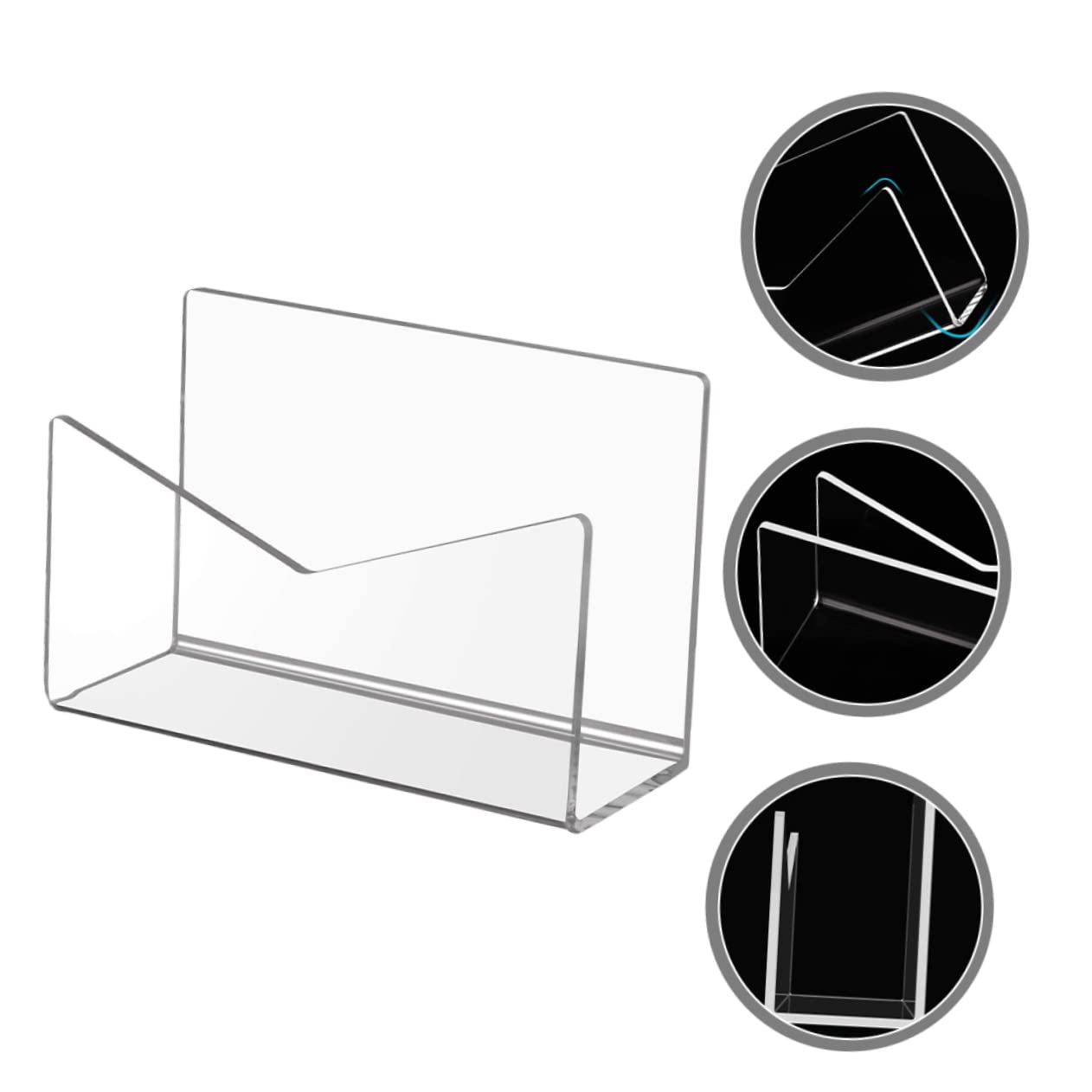 Veemoon 2 Piezas Organizador Acrílico de Escritorio Transparente para Cartas y Correspondencia Soporte de Almacenamiento Multifuncional para Oficina y