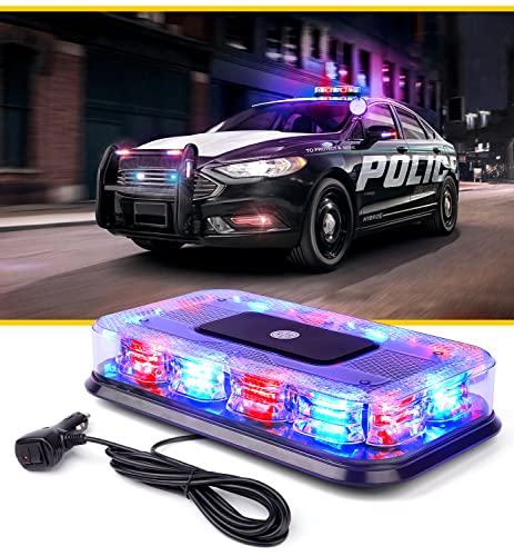 LUMENIX 12" Rooftop Strobe Beacon Light 72 LED Magnetic Emergency