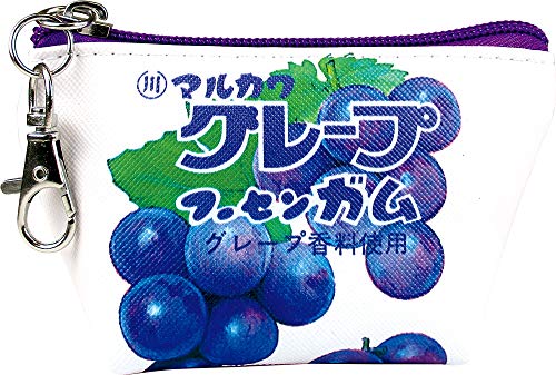 ティーズファクトリー 三角 ミニ ポーチ お菓子 シリーズ マルカワ フーセンガム グレープ 5×11.5×6.8cm