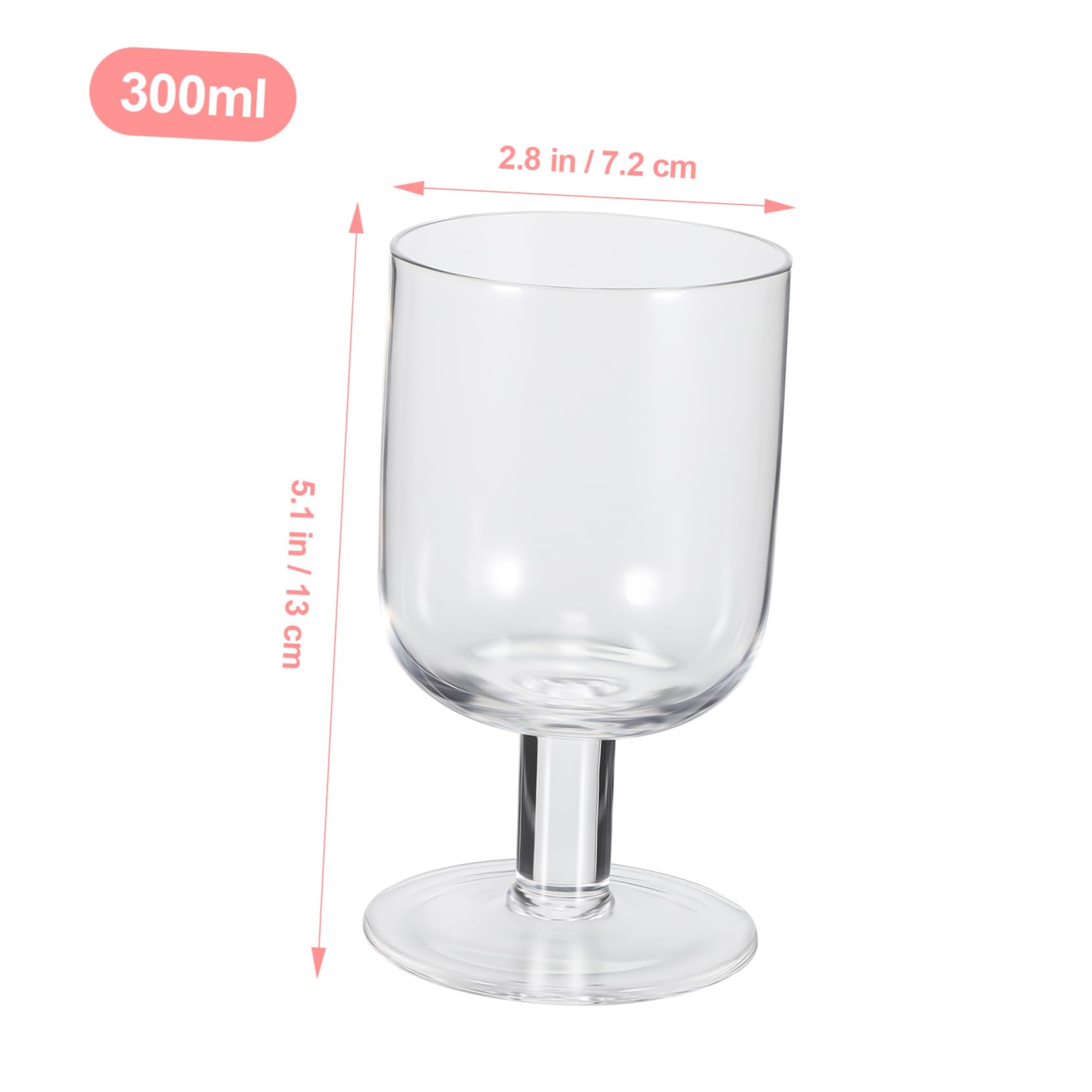 BEBEMOKO Vintage Goblet Glassware Footed Ice Cream Cup Glass for Beverages Desserts Wedding Parties and Elegant Events Versatile Drinking