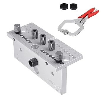 3 in 1 Dowel Jig Woodworking Hole Puncher Drill Guide Positioning Hole Opener DIY Woodworking Tools Sliver