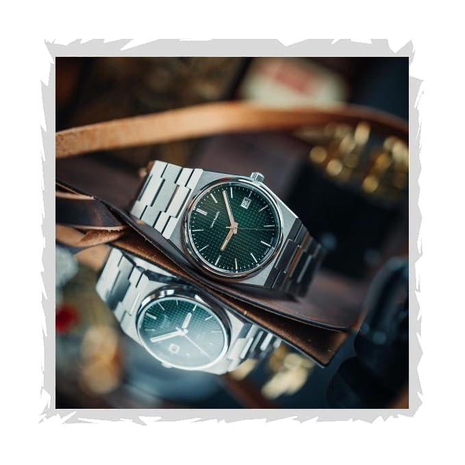 Image of Mister Empire Analog Wrist Watch for Men, Stainless Steel, Black /White Dial, DRM PE-11
