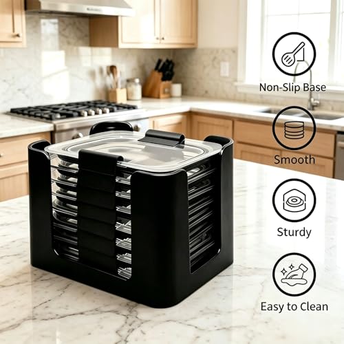Image of 4 Pcs Lids Organizer for Rubbermaid Brilliance Lids