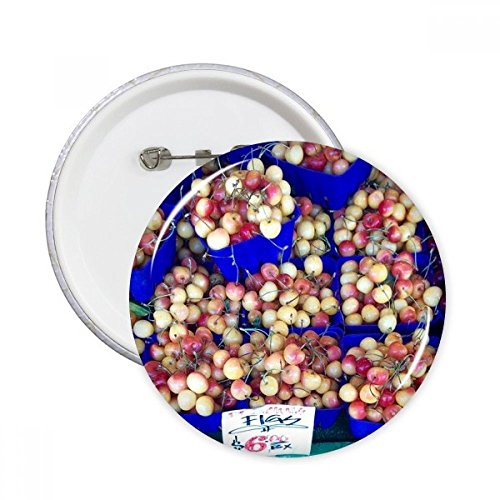 Pins badge cerise fraîche XL pour personnaliser vos vestes et sacs au quotidien
