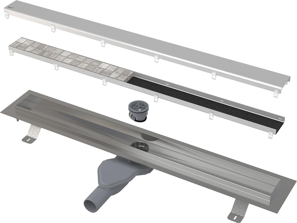 APZ13-DOUBLE6 Fit and Go - Canaleta de ducha con borde para rejilla en ambos lados